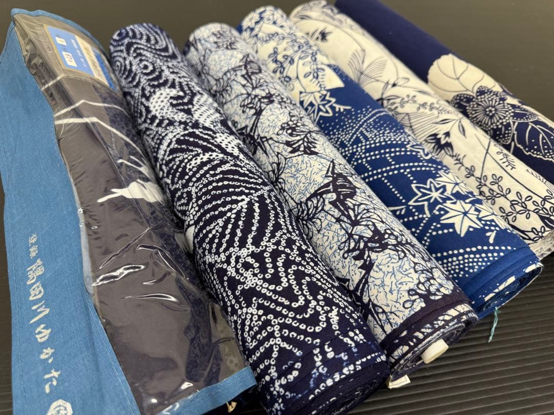 152)浴衣　反物　6点セット　着尺　綿素材