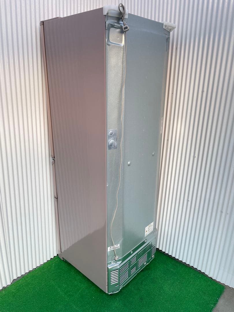 918三菱 おしゃれピンク 3ドア冷蔵庫 370L 自動製氷機能付き 静音 国産