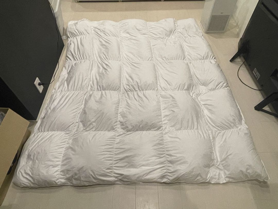 無印良品グレー羽毛掛け布団軽量一層式ダブル