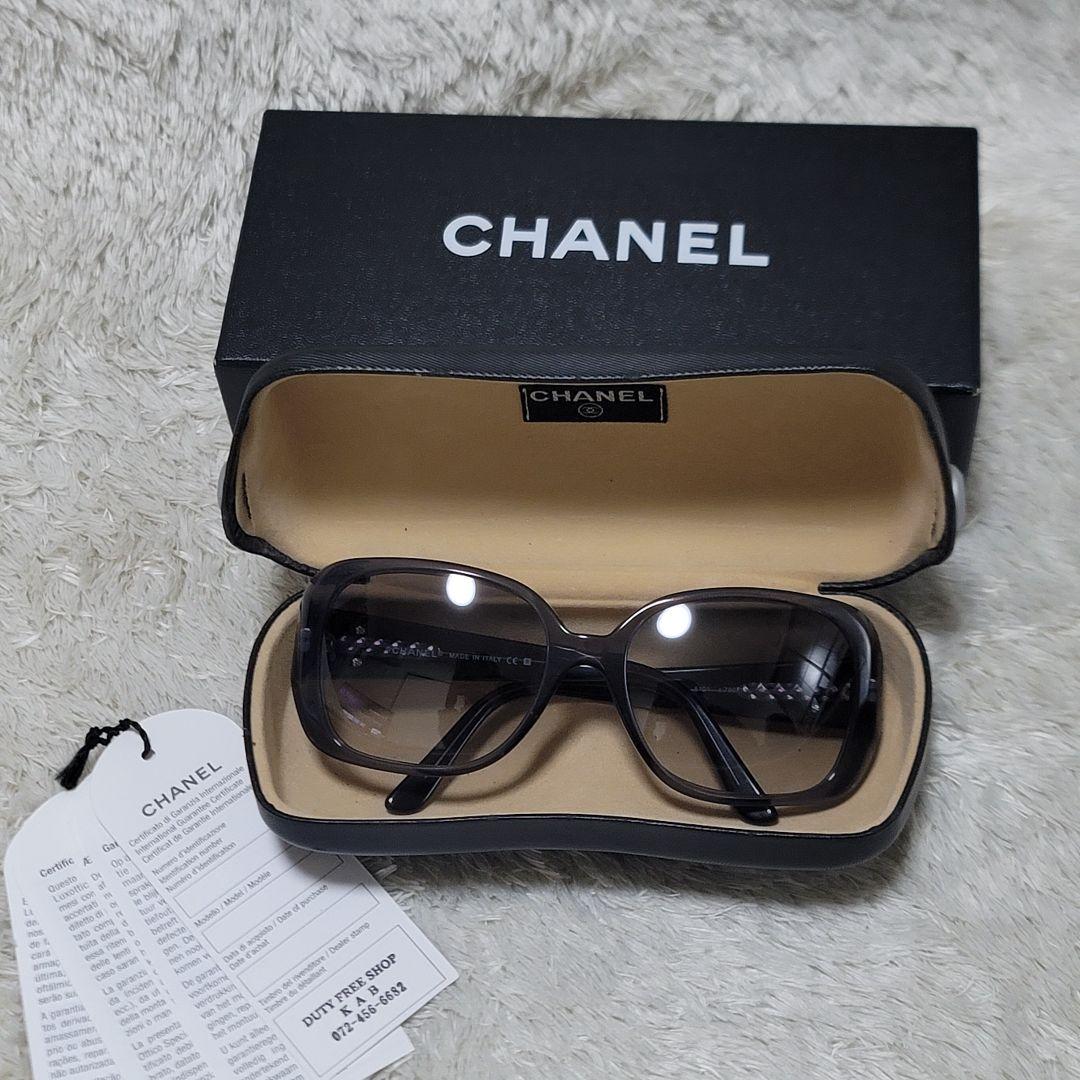 CHANEL シャネル サングラス ココマーク グレー ケース保存袋付き