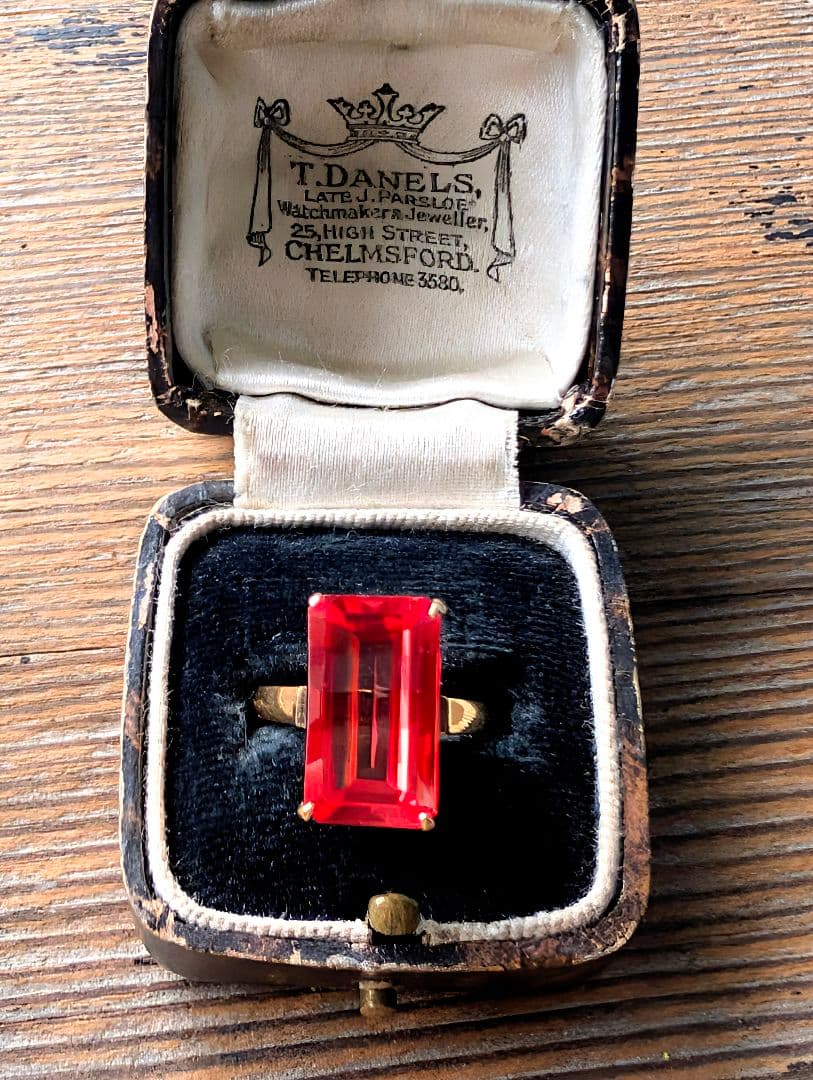 英国アンティーク　リングケース　ヴィクトリアン初期 ✨️ビンテージミニチュア椅子