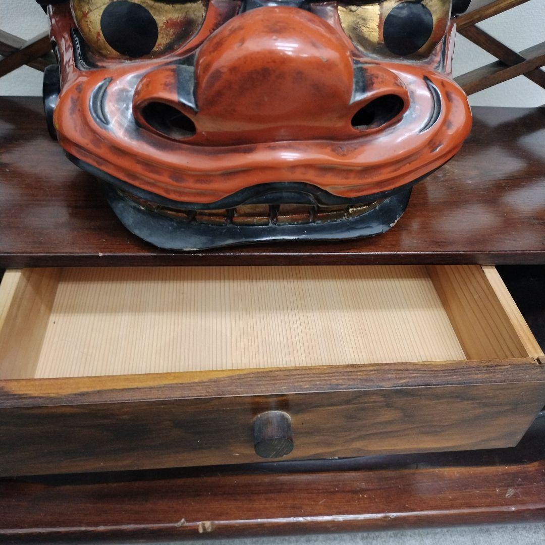 値下げ！　獅子頭　アンティーク飾り台付き