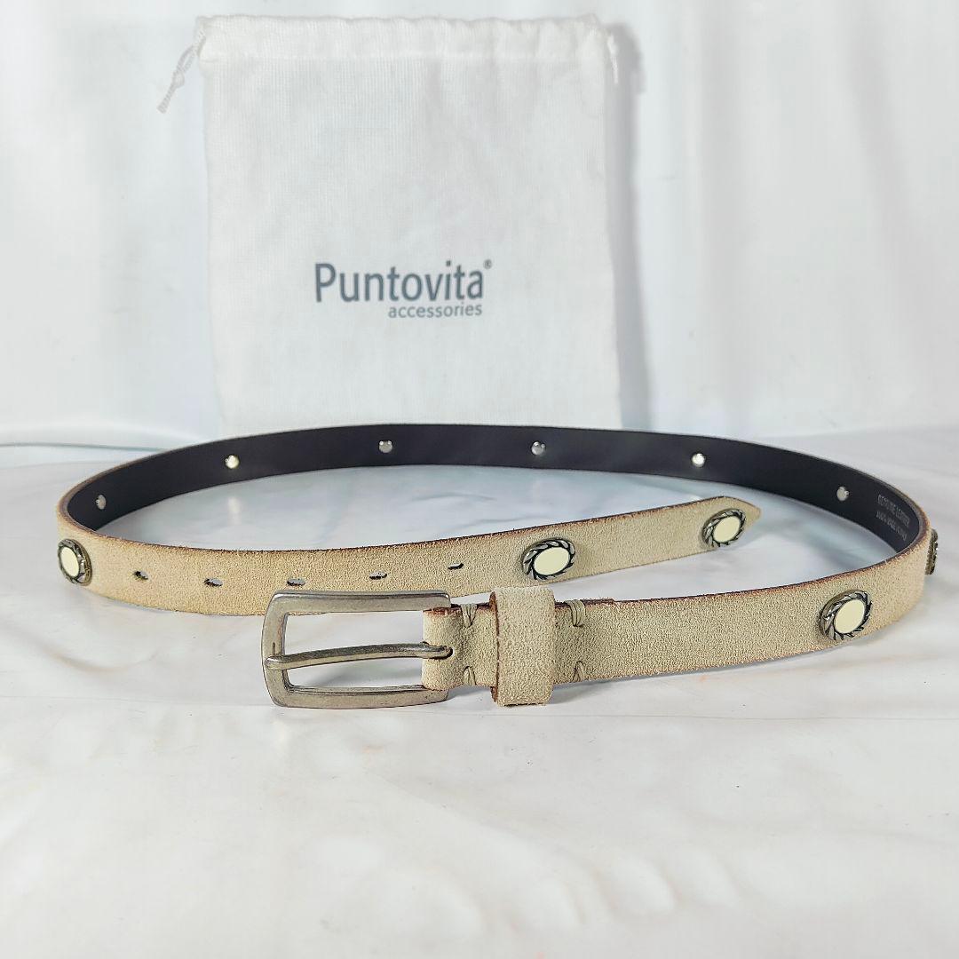 【極美品】Puntovita イタリア製　高級コンチョドレスベルト　袋付き正規品