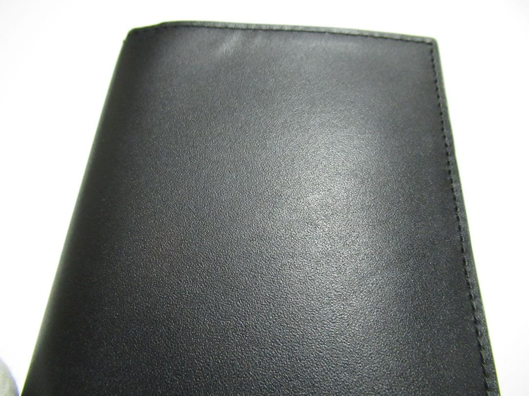 ポールスミス 新品訳あり！インテリアシグネチャーマルチストライプ牛革手帳ケース黒