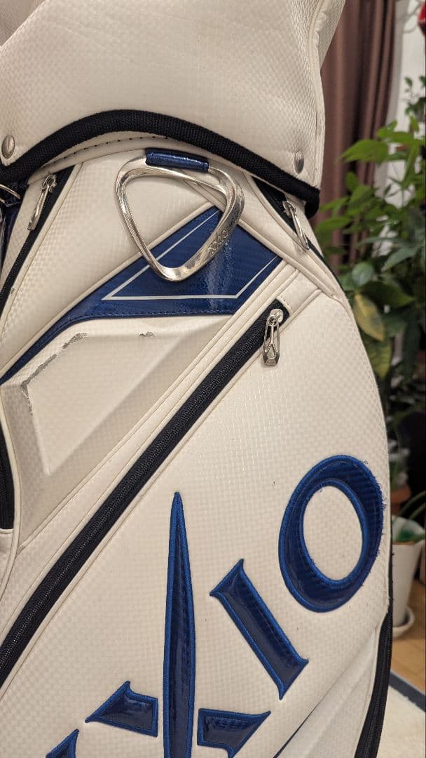 XXIO キャディバッグ プロレプリカ　ホワイト/ブルー