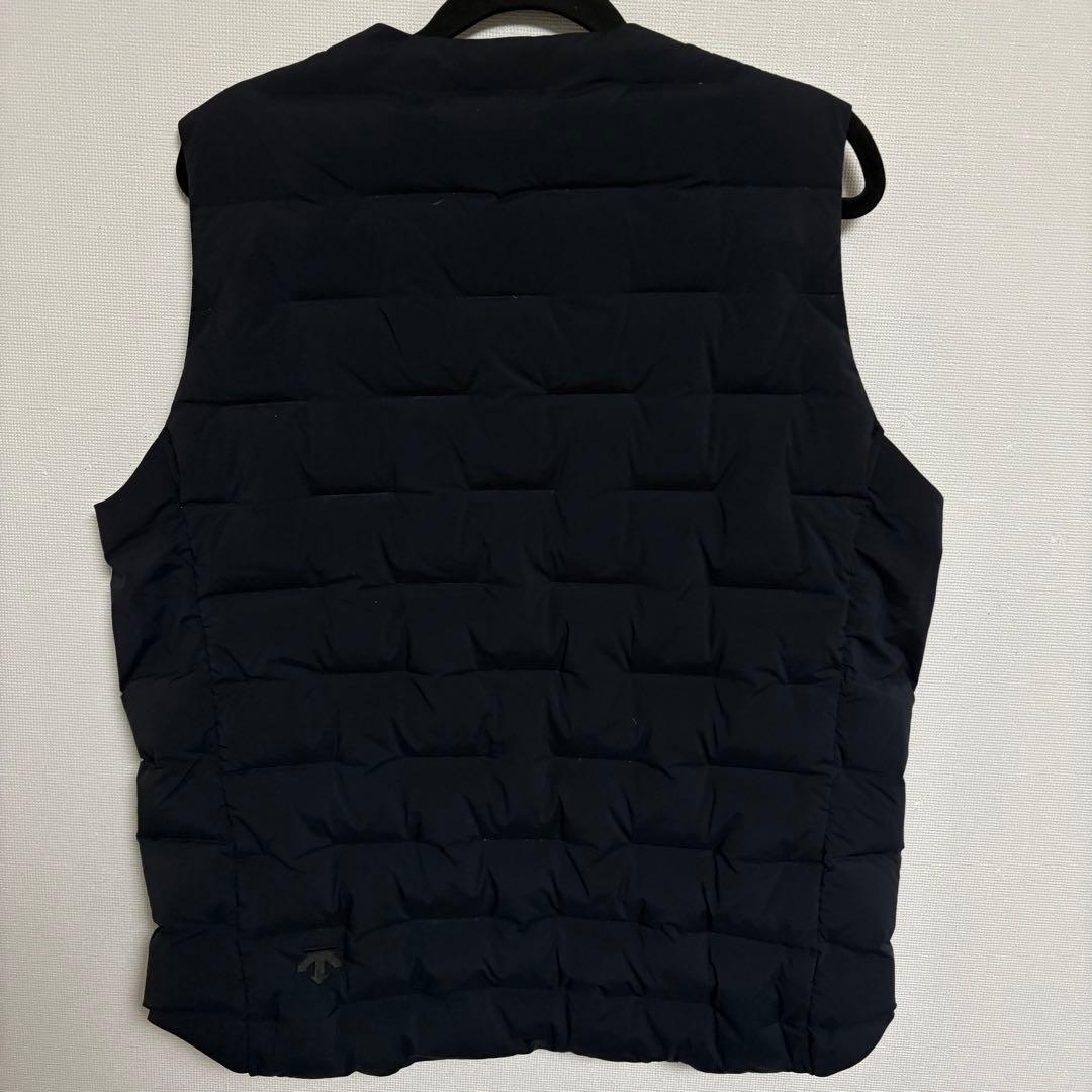 【極美品】デサントオルテライン ダウンベスト ダークネイビー Ｌ
