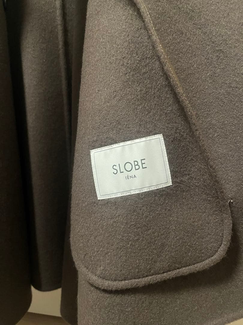 [®️］SLOBE IENA ダブルフェイススタンドコート　ブラウン