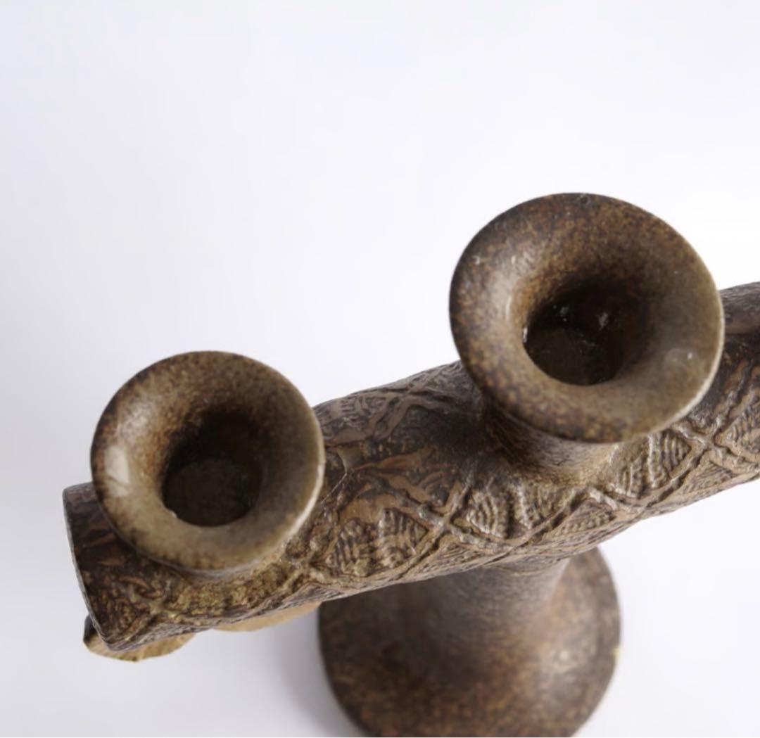 リサラーソン　メダリオン　ヴィンテージキャンドルホルダー置物