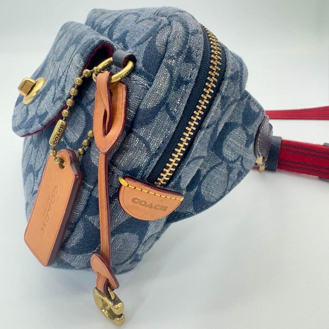 コーチ COACH シグネチャー ボディバッグ ウエストバッグ 保存袋付 美品