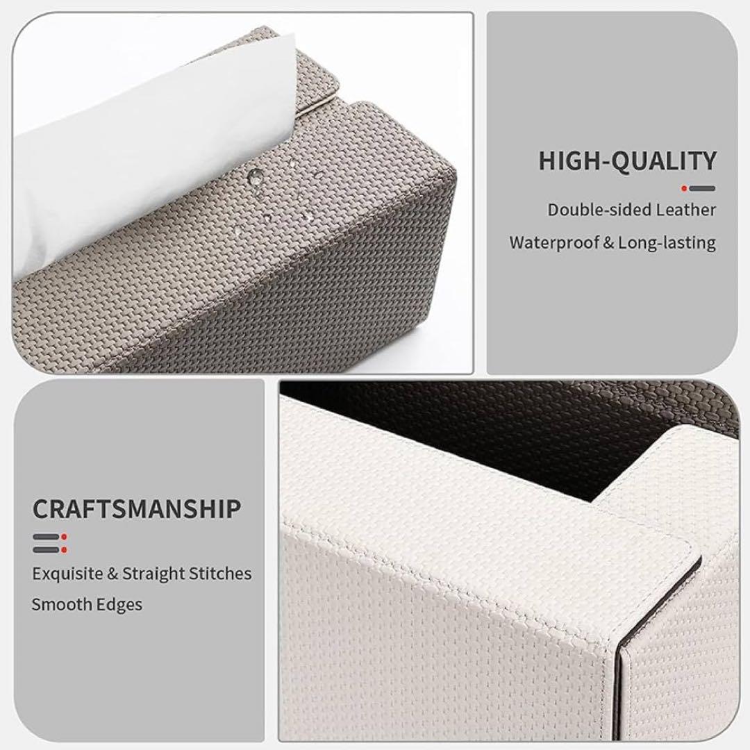 【新品】レザー ティッシュ ボックス ホルダー リバーシブル