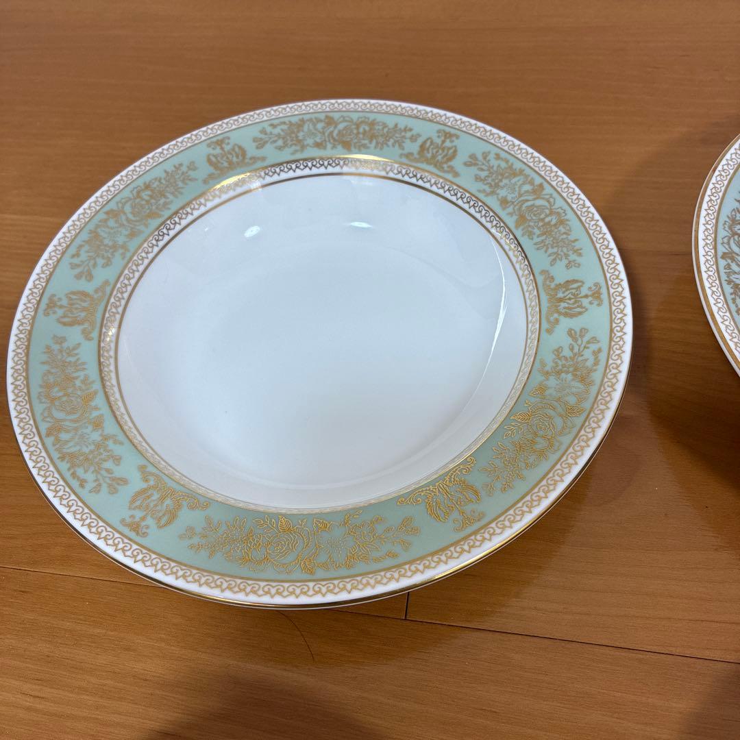 ウェッジウッド コロンビアセージグリーン スープ皿 黒壷　6枚まとめ売り