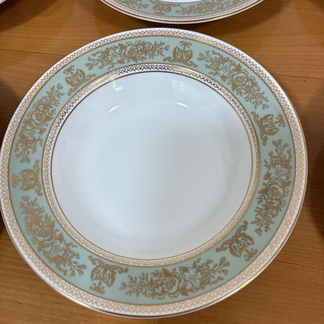 ウェッジウッド コロンビアセージグリーン スープ皿 黒壷　6枚まとめ売り