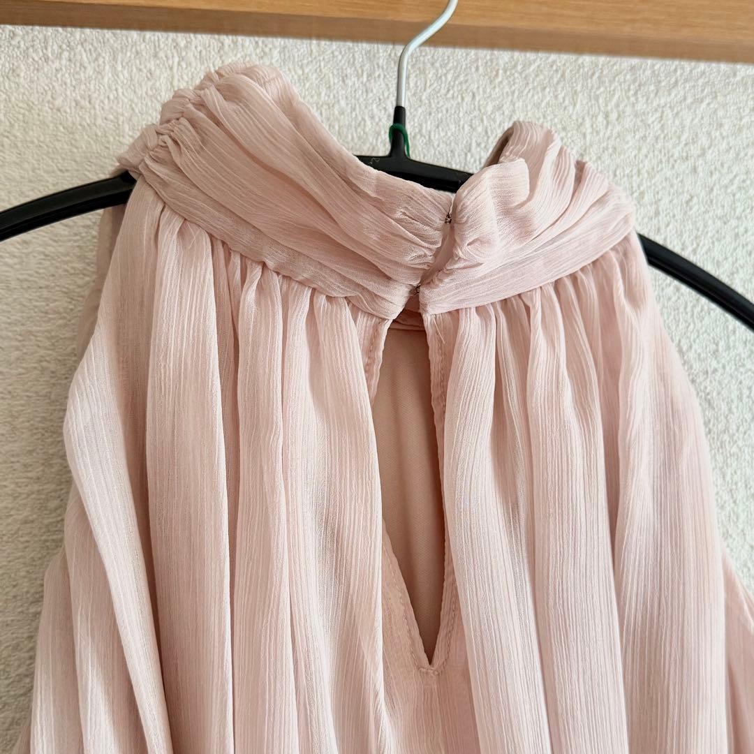 anuans シフォンボリュームブラウス PBEG