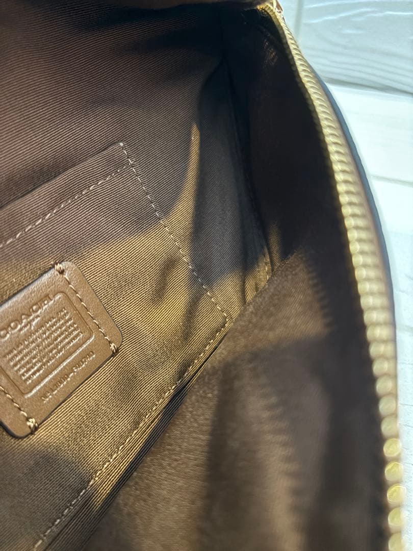 COACH シグネチャー ウエストバッグ ボディバッグ レザー 茶色