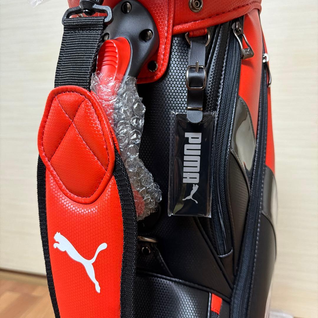 値下げ‼️新品早い者勝ち‼️22PUMA キャディバッグ ブラック/オレンジ9.5型