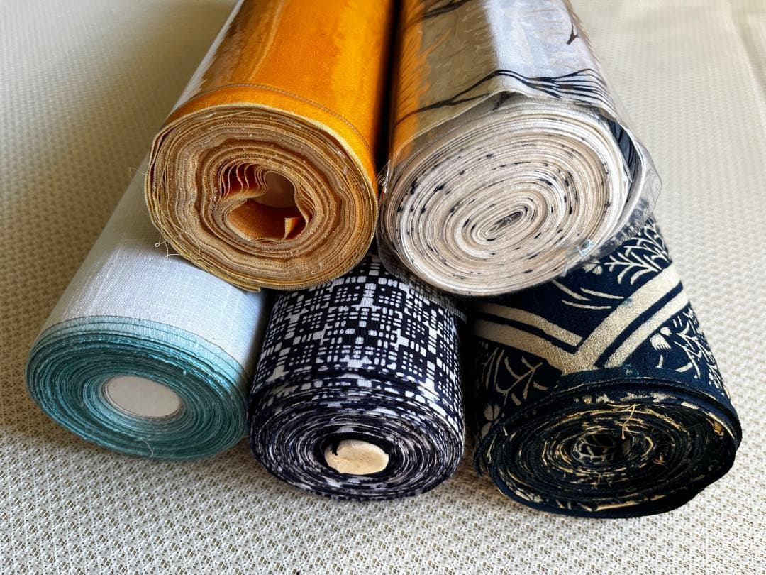 リメイク用 浴衣 反物 5点セット まとめ売り Ｅ