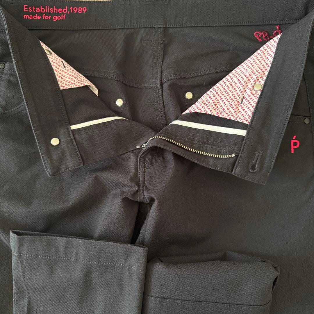 現行モデル　美品　パーリーゲイツ　パンツ　黒　L〜XL相当 コットン素材　5