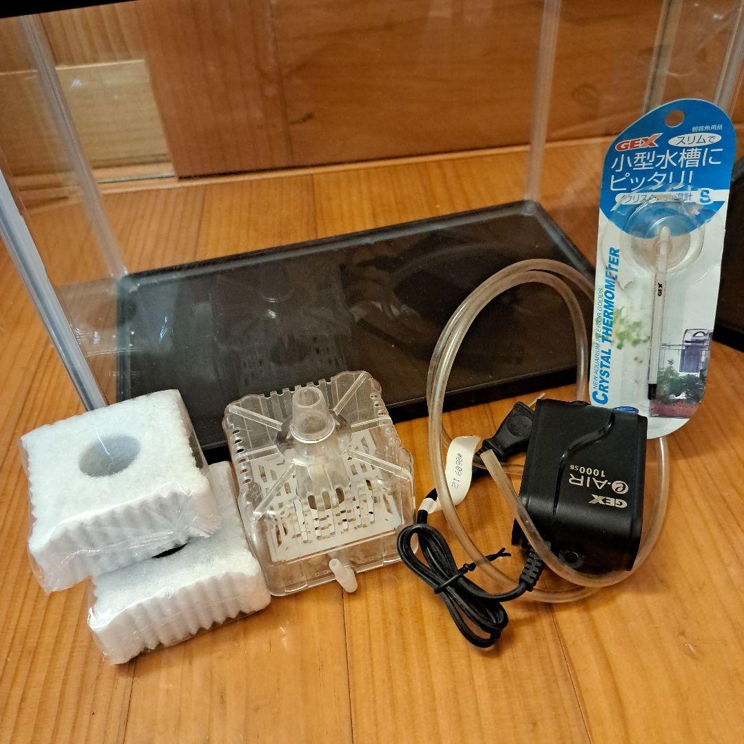 GEX　水槽　観賞魚飼育セット　テトラライト　スポットファン　水温計　フィルター