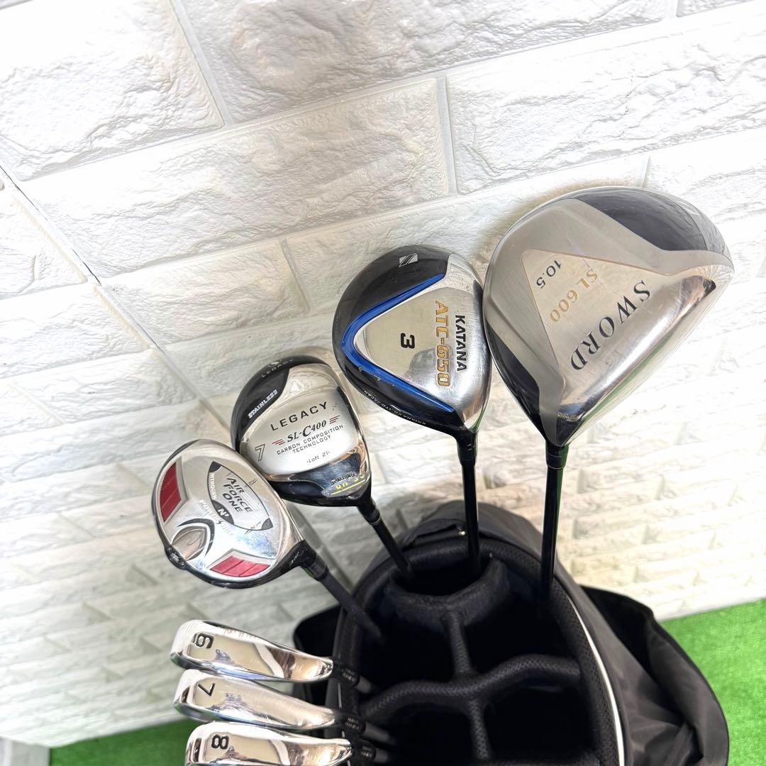 ゴルフセット　豪華　SWORD ラウンド仕様　カスタム　メンズ　すぐ使える　良好