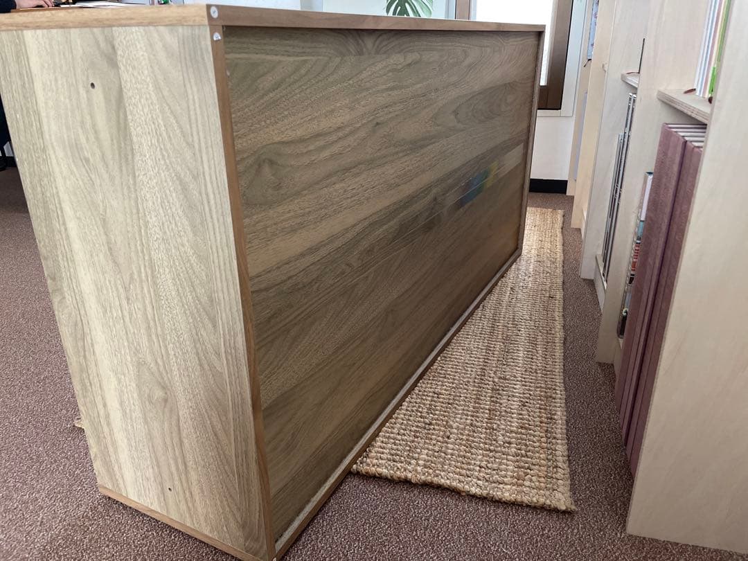 ナチュラルウッド調オープンシェルフ