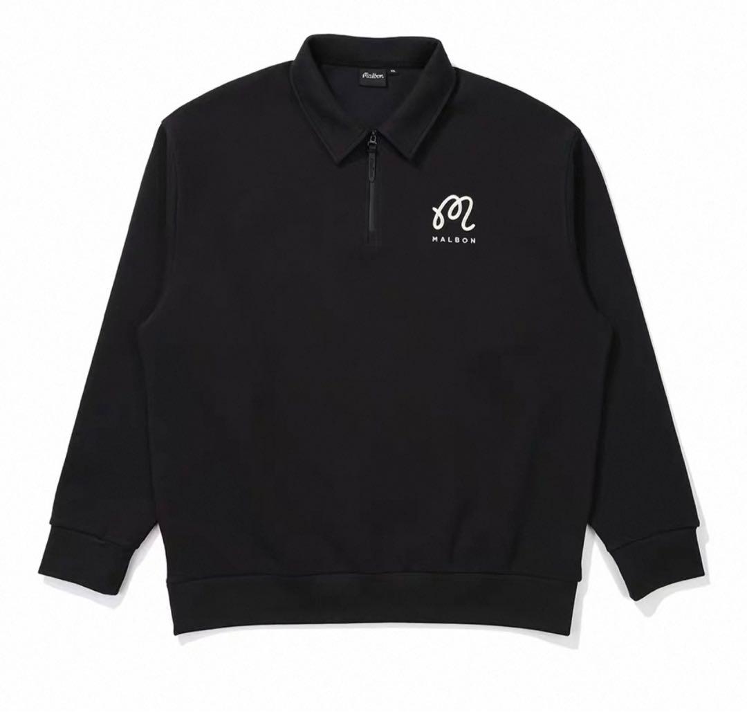 即日発送新品ゴルフ MALBON GOLF 長袖ハーフジップスウェット XXL