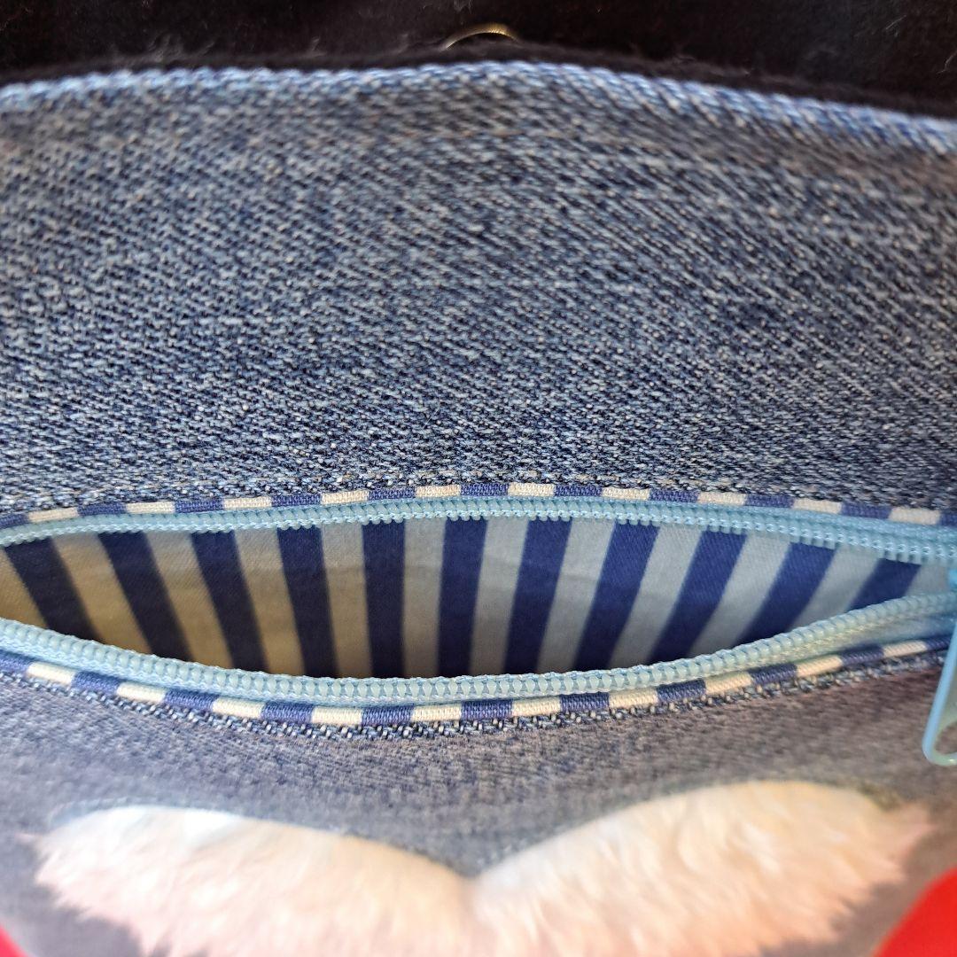 ゆ*ら様 コヤンイサムチョン　マンドゥ　デニムリメイクフリルトートバッグ