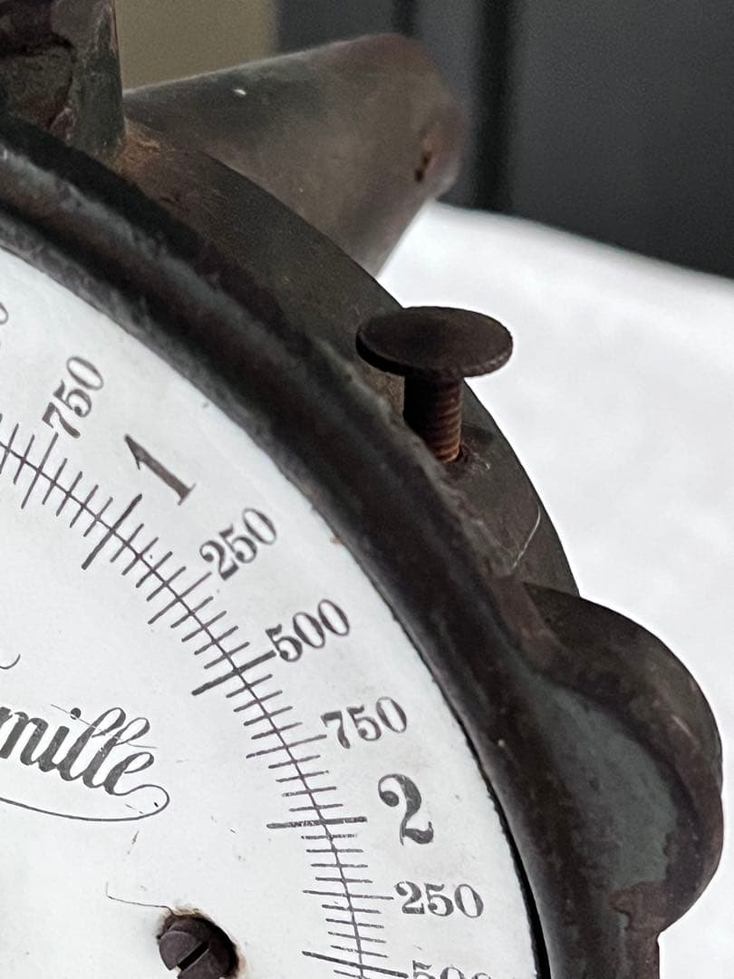 【美品】フランスアンティーク 鋳物製のスケール