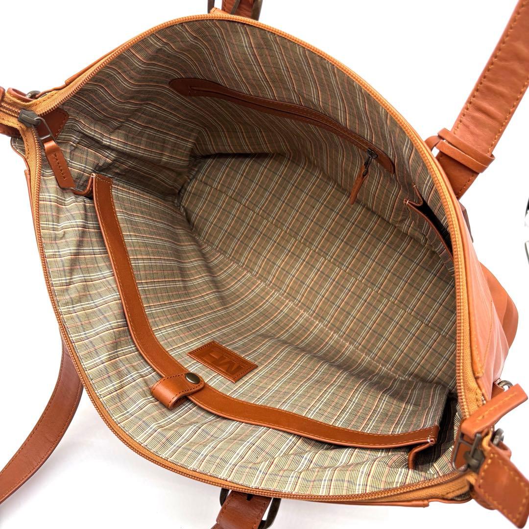 ✨美品✨マザーハウス　ビジネスバッグ　2way　レザー　A4可　バインダー付き