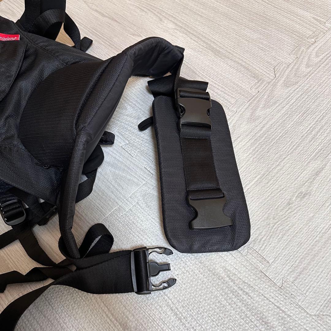 ベビーキャリアオン　angelette ブラック　抱っこ紐　チェアベルト
