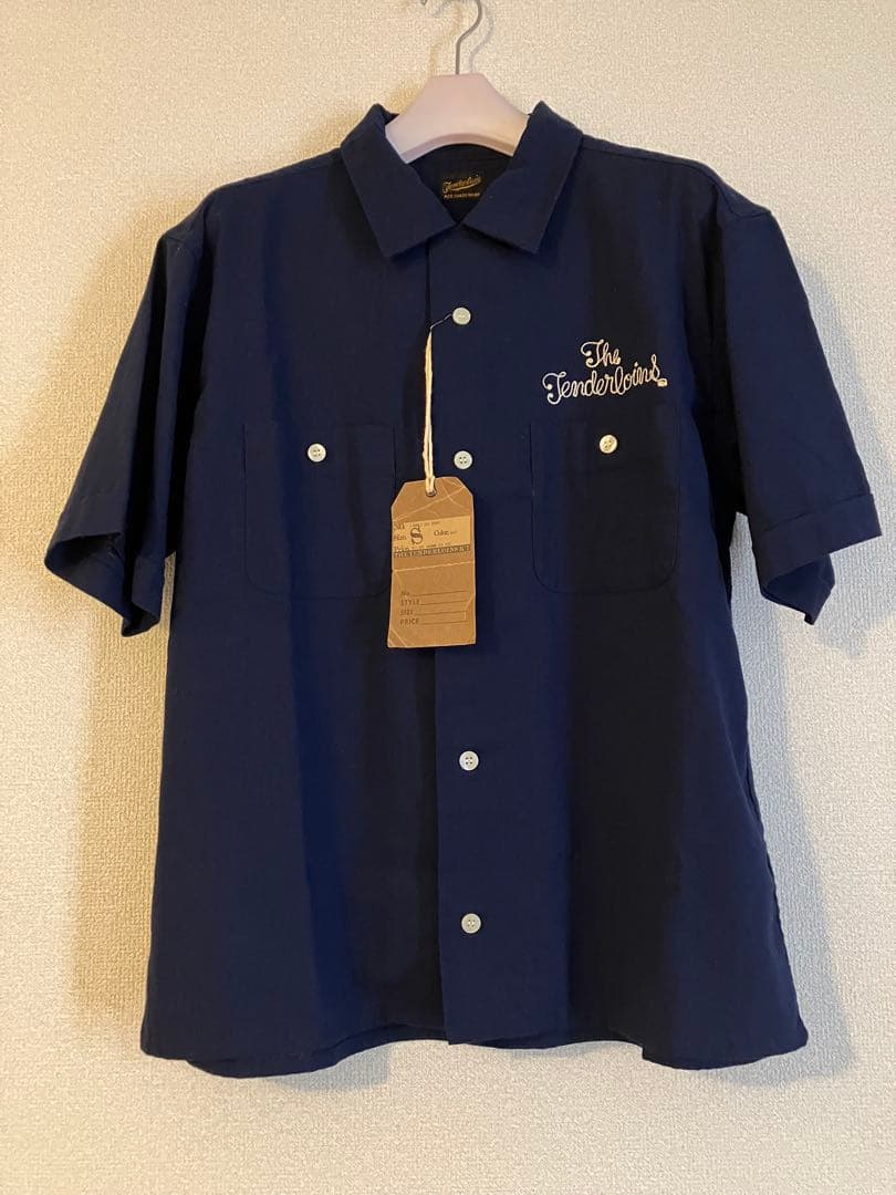 The Tender Loins Sサイズ ネイビーシャツ ボーリングシャツ