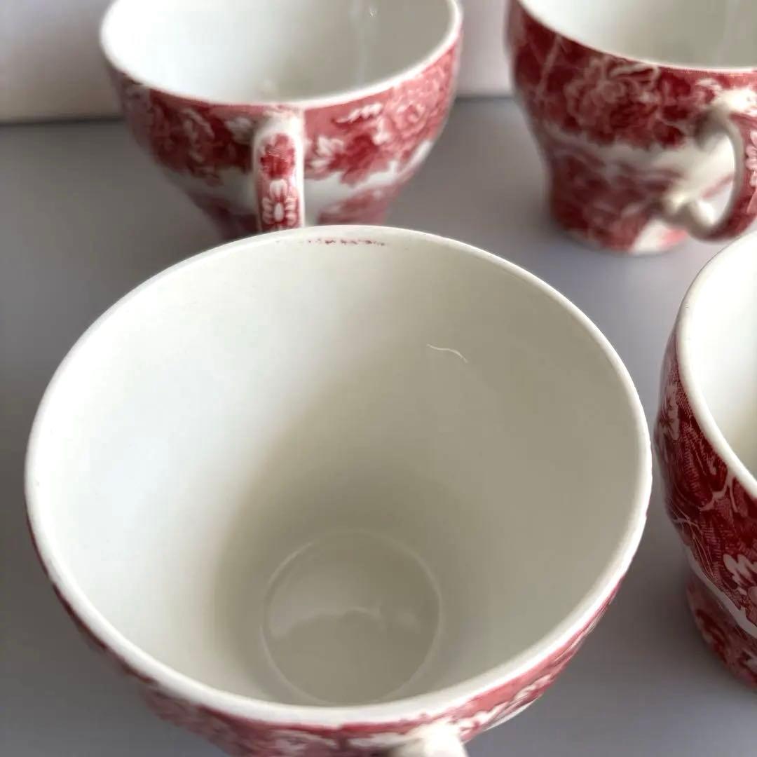 Wood&Sons/ティーカップ&ソーサー4客/エノクウッズ レッド