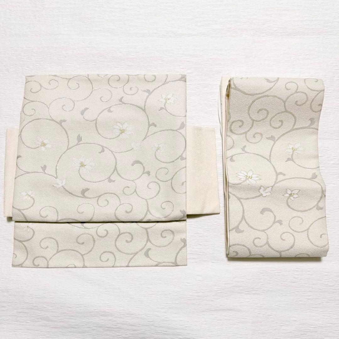 m124 弥栄織物 作り帯 つけ帯 正絹 帯