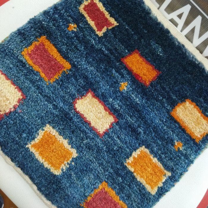 値下げ交渉ミニギャベ●29×30㎝●手織●本物●新品未使用 遊牧民が紡ぐギャッベ