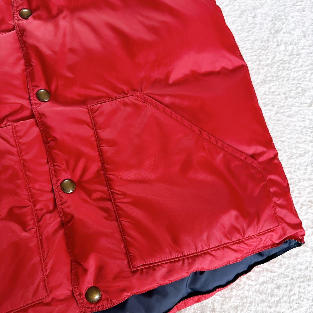 【ポロラルフローレン】ダウンベスト リバーシブル Mサイズ ネイビー レッド