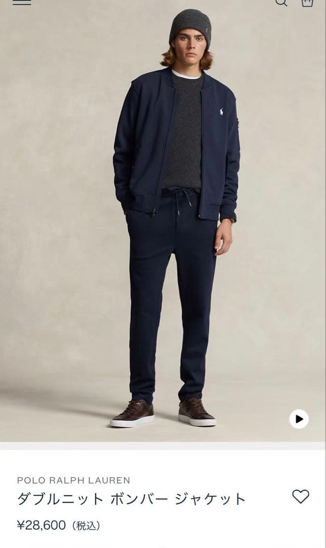 ラルフローレン　セットアップ　ネイビー