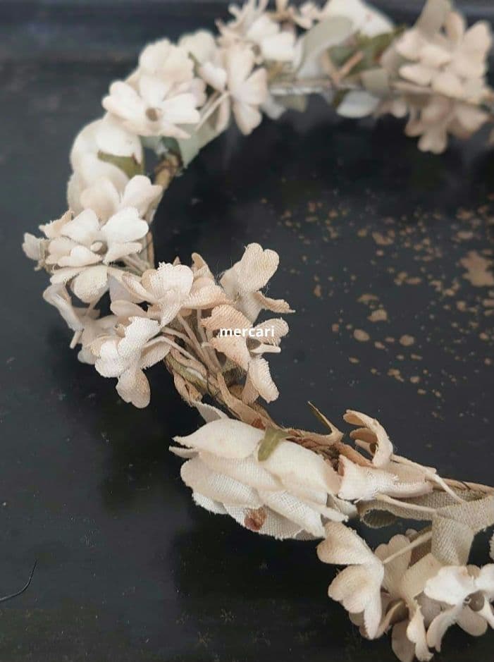 アンティーク　布花ティアラ