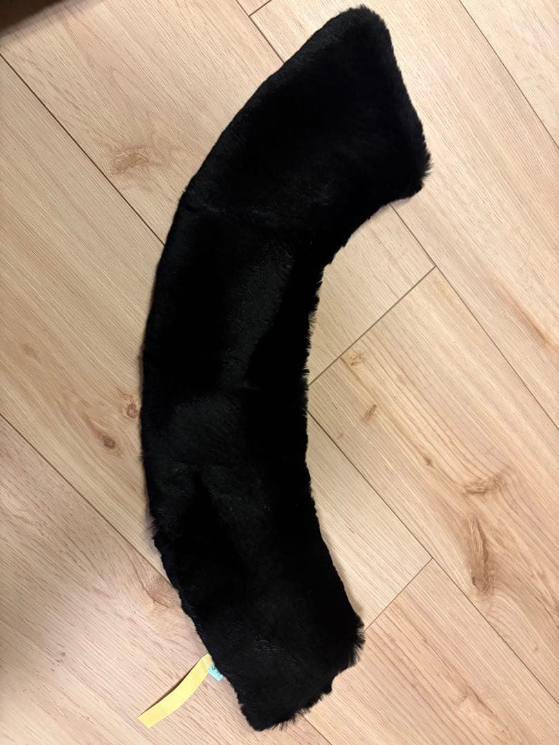 BURBERRY BLACK LABEL ブラック ピーコート　ラビットファー付