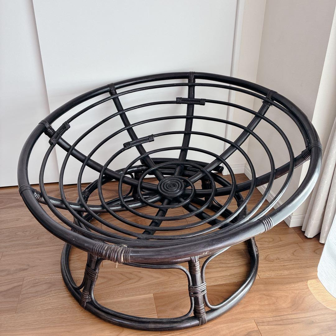 ニトリ リラックスチェア パパサンチェア ラタンチェア【廃盤品/希少カラー】