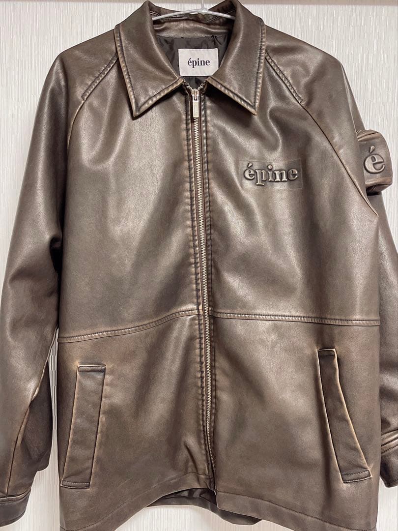 épine レザージャケット brown