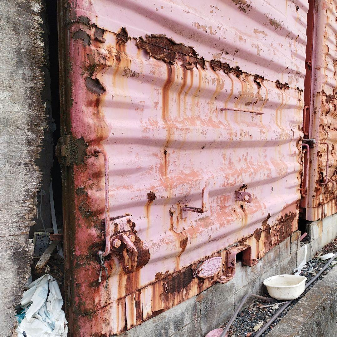 一両　海上コンテナ　コンテナ　プレハブ　ワムハチ　貨車　ジャンクガーデン