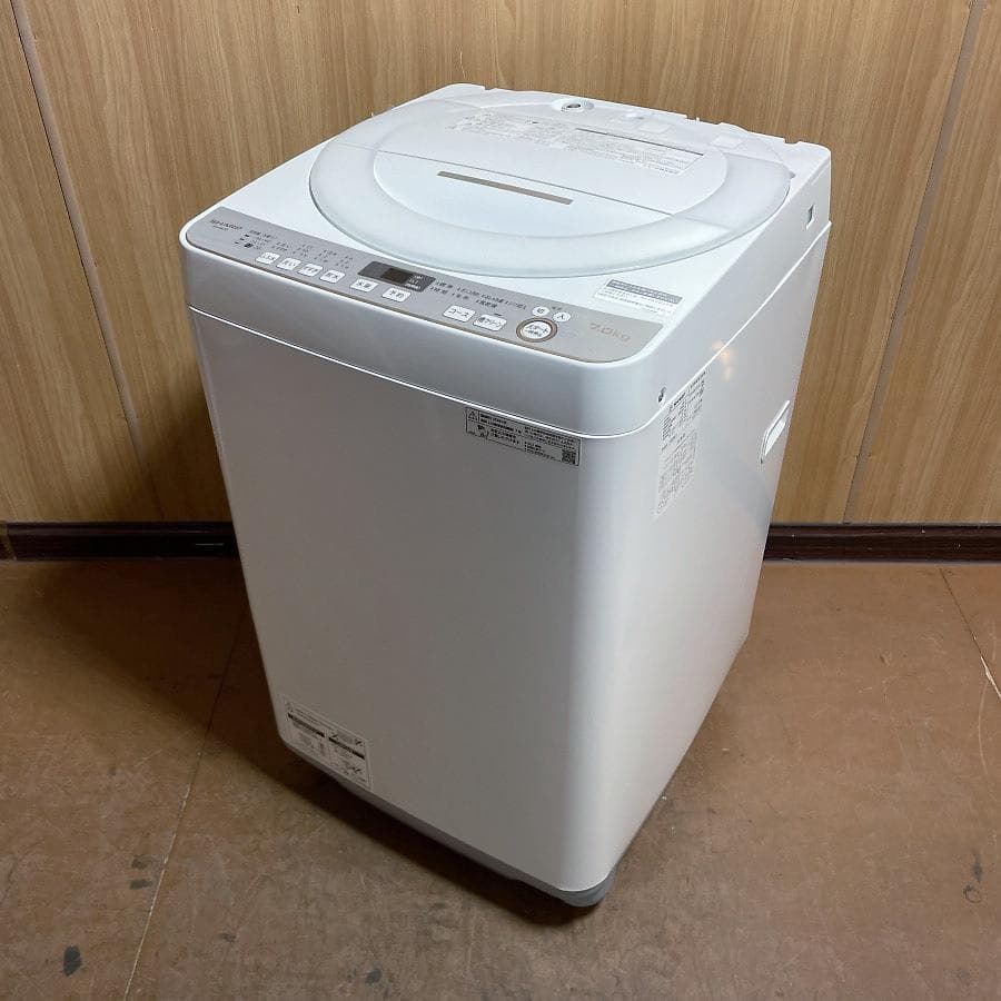 特価■シャープ 7kg 洗濯機 ES-GE7D-W 穴なし槽 2020年製