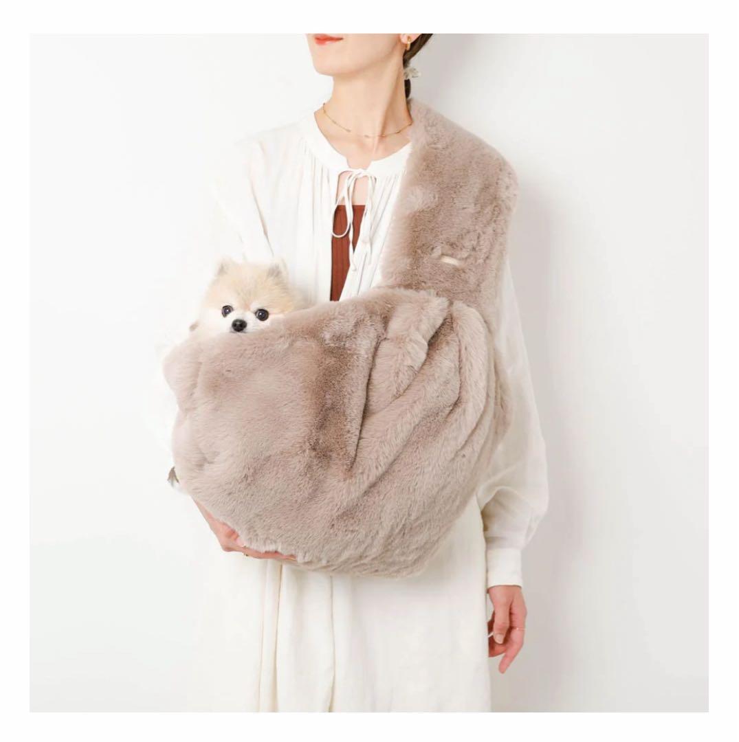 monchéri 2wayハンモック型メッシュ付きファースリングバッグ モカ