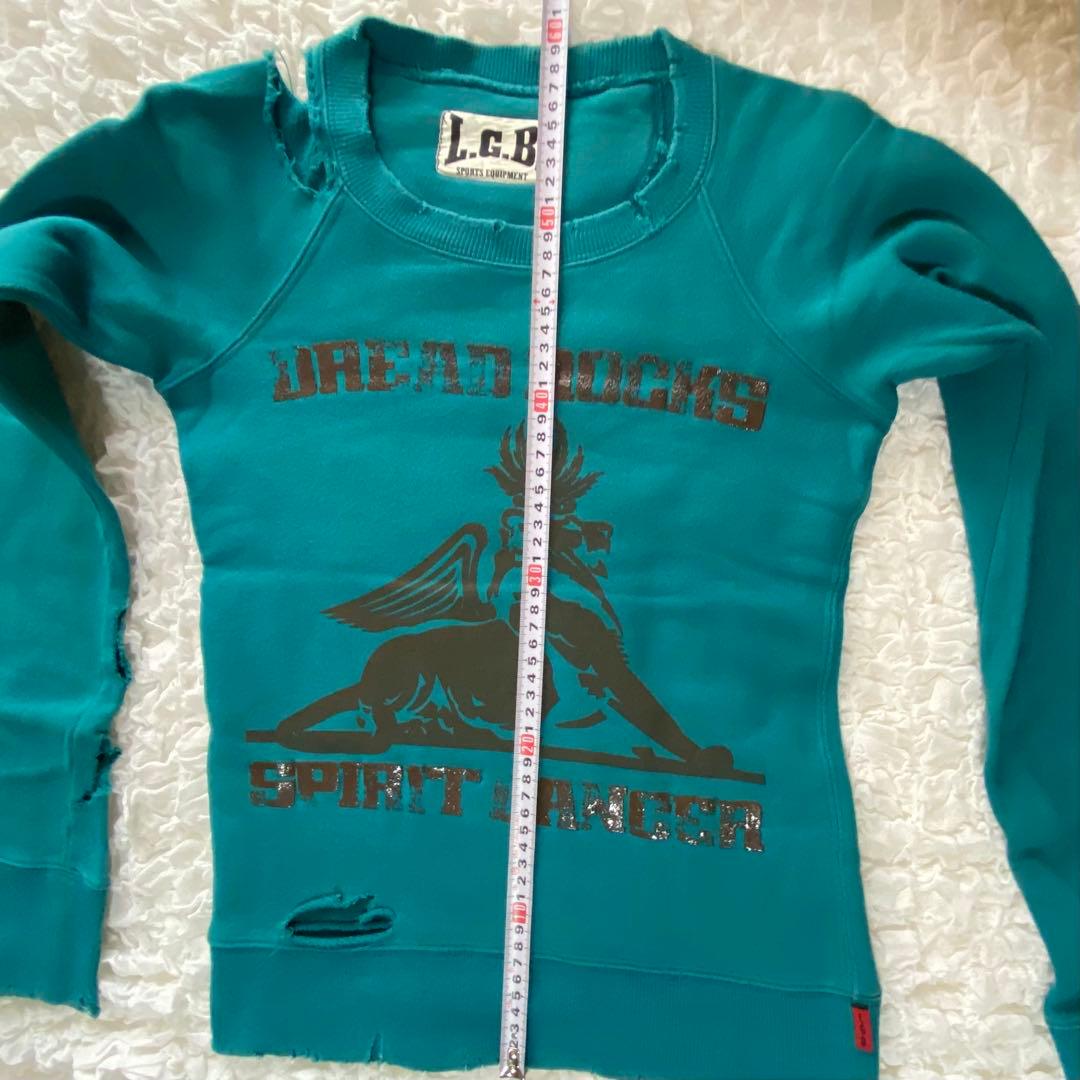 LGBクラッシュ加工SWEATトレーナーY2K人気スウェット希少archive