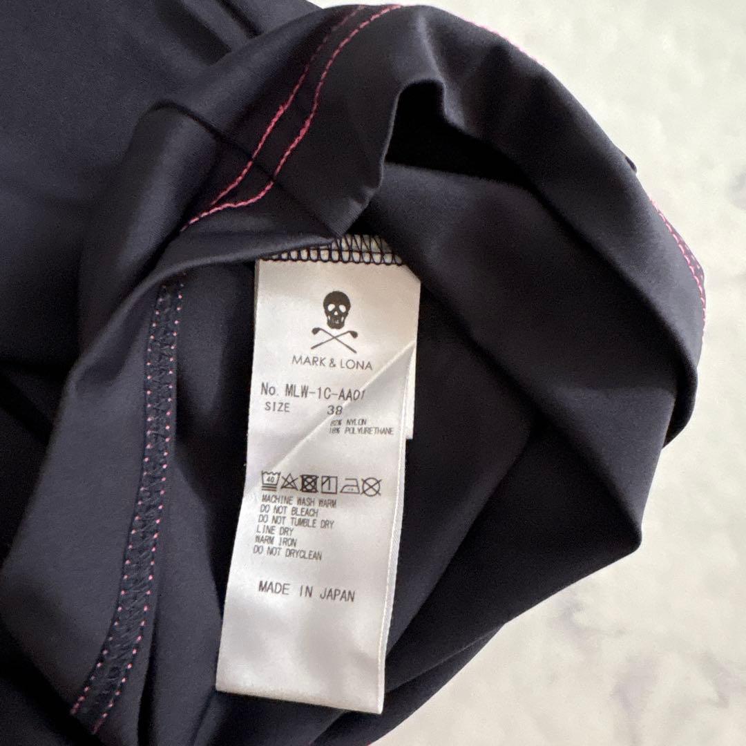 マーク＆ロナ モックネック Tシャツ ゴルフウェア ブラック