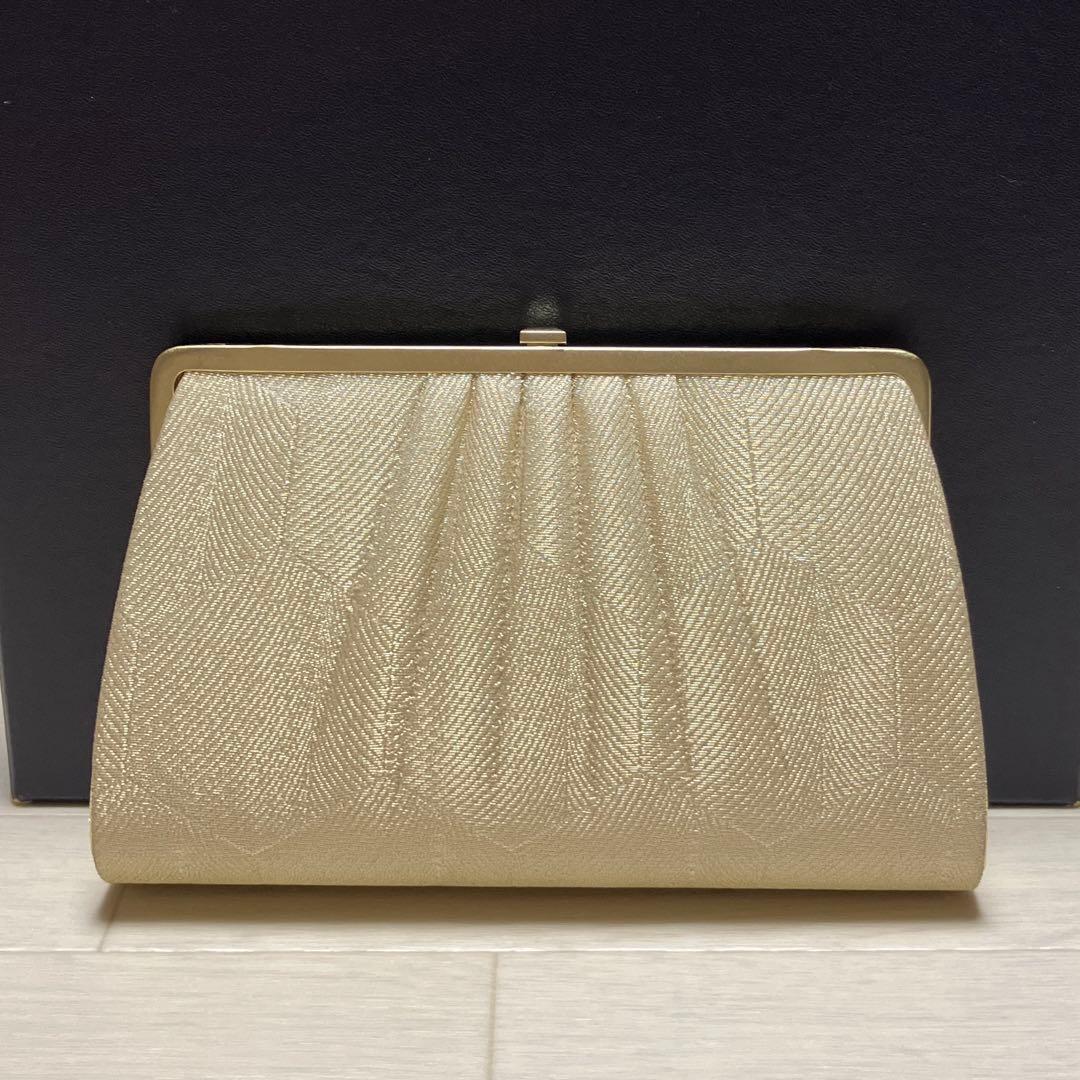 《未使用》佐賀錦　草履バッグセット　ゴールド