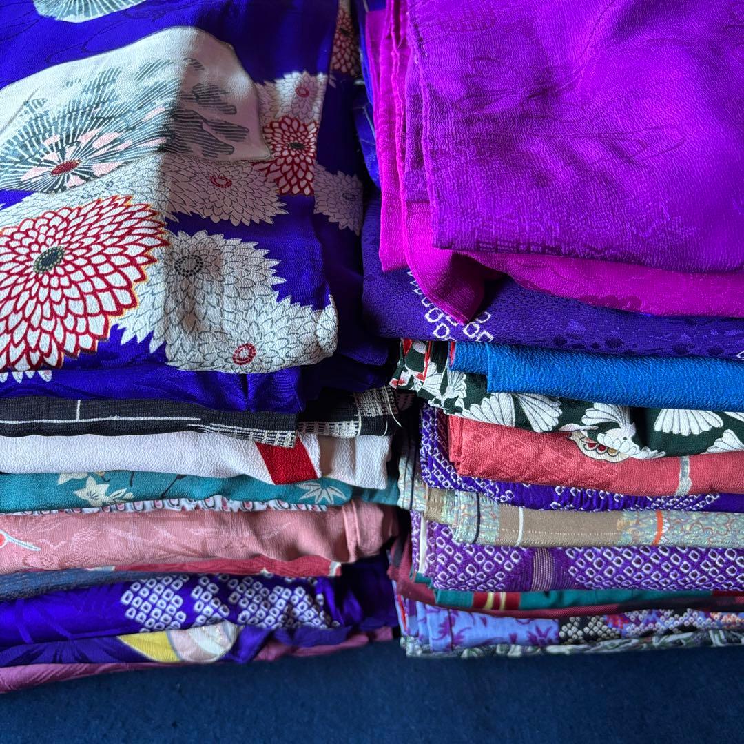 アンティーク着物22枚未仕立て1枚羽織4枚おまとめ売り材料正絹