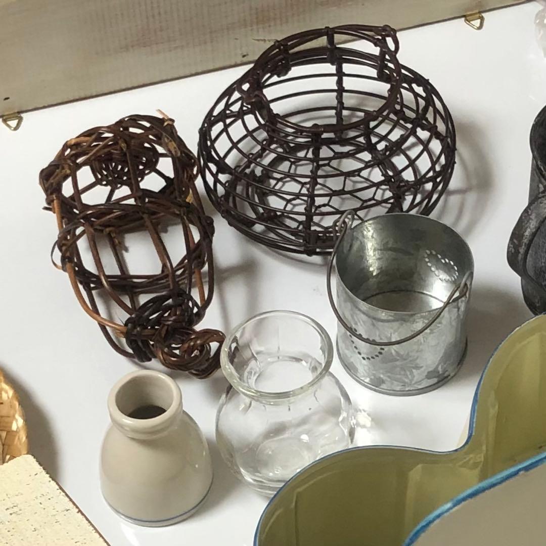 カントリー雑貨　ドライガーデン　ラック　アイアン　ホーロー　ブリキ