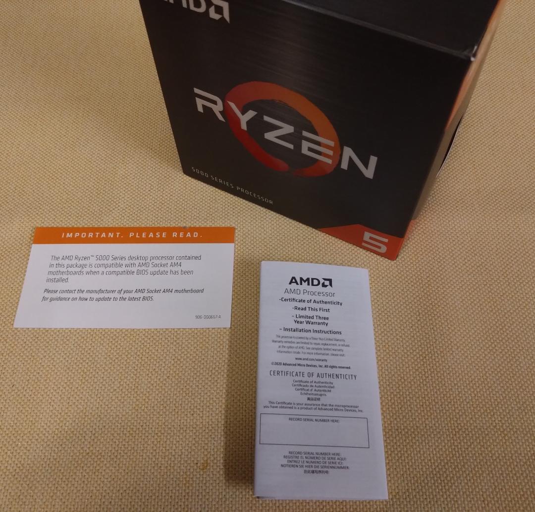 CPU Ryzen 5 5500 with Wraith Stealth Cooler