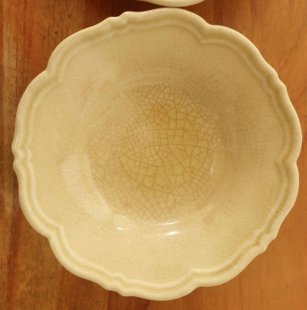 awabi ware アワビウェア 輪花皿S 透明黄色