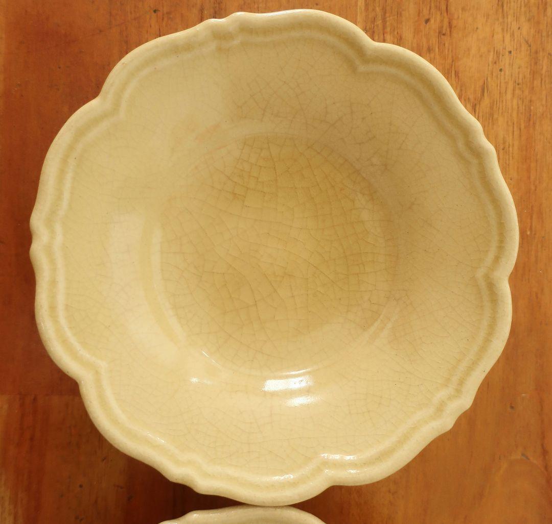 awabi ware アワビウェア 輪花皿S 透明黄色